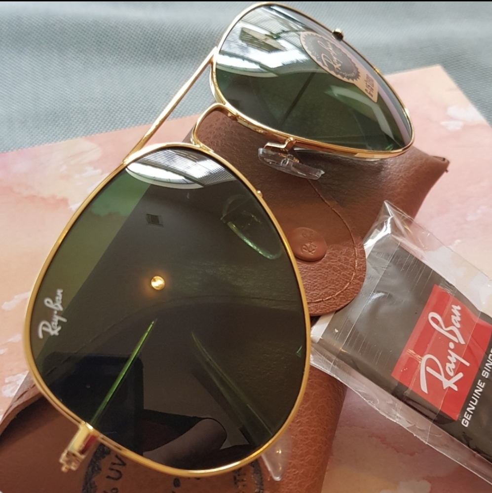 ⭕Ray-Ban Aviator Classic/Golden-Green
